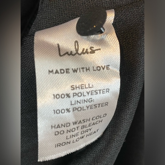 NWT Lulu’s Loved By You Black Ruffled Pleated Chiffon Maxi Dress Size Medium - Picture 15 of 16